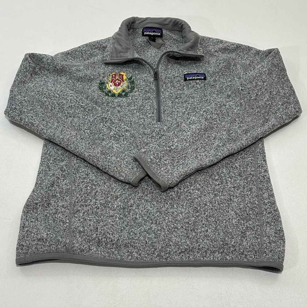 Patagonia Men's Quarter-Zip Fleece Pullover Heather Gray, Size S